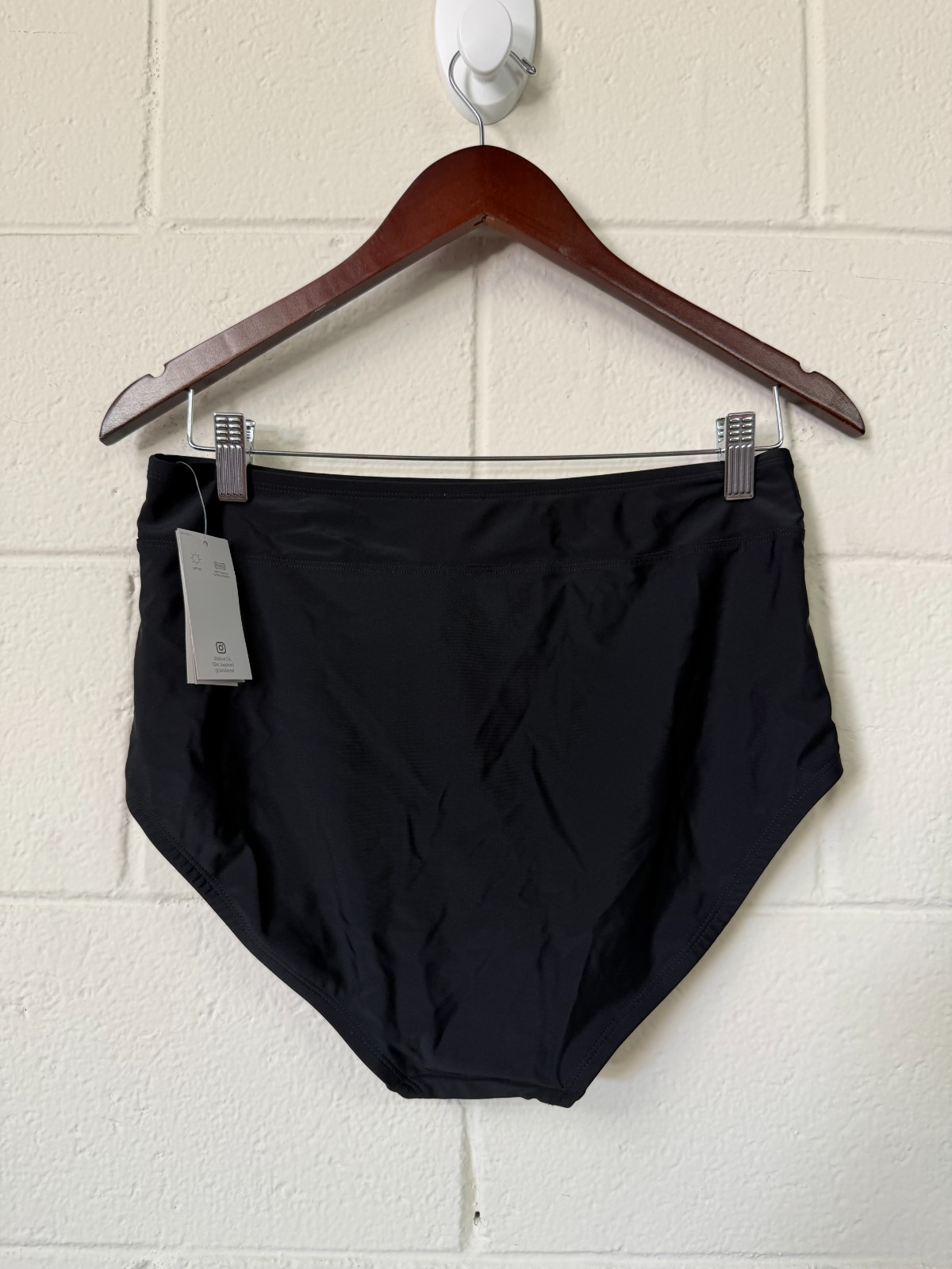 NWT Land’s End Women’s Black Extra High Waist Bikini Bottom