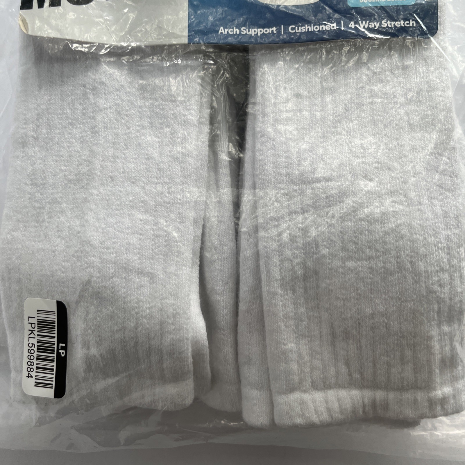 NWT Hanes Men’s X-Temp Performance Crew Socks White 6 Pairs 12-14 size