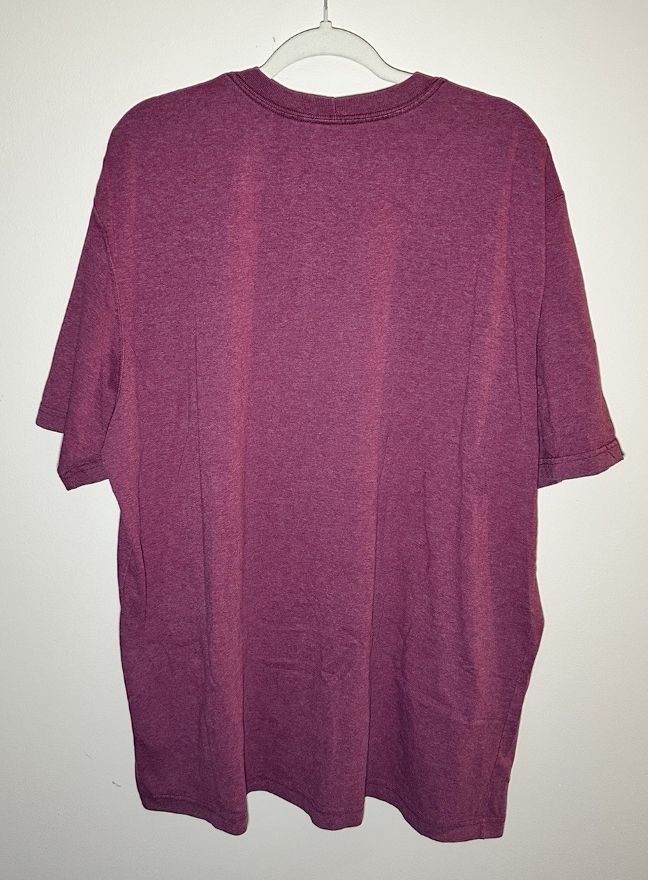 Carhartt K87 Men’s XL Loose Fit Pocket Crew Neck Short Sleeve T-Shirt Burgundy