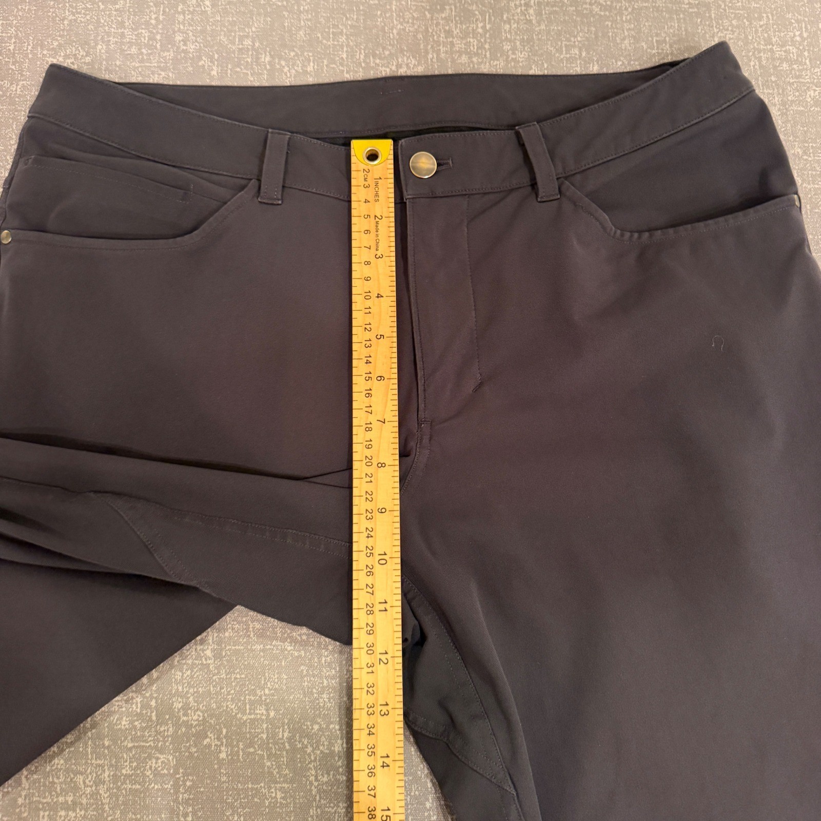 Lululemon ABC Pant Men 35×31 Charcoal Grey Black Five Pocket Performance Trouser