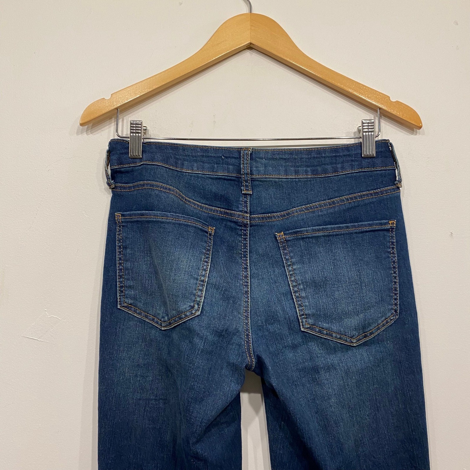 SO Low Rise Bootcut Jeans Dark Wash Denim Size 5/27W Blue Five Pocket Casual