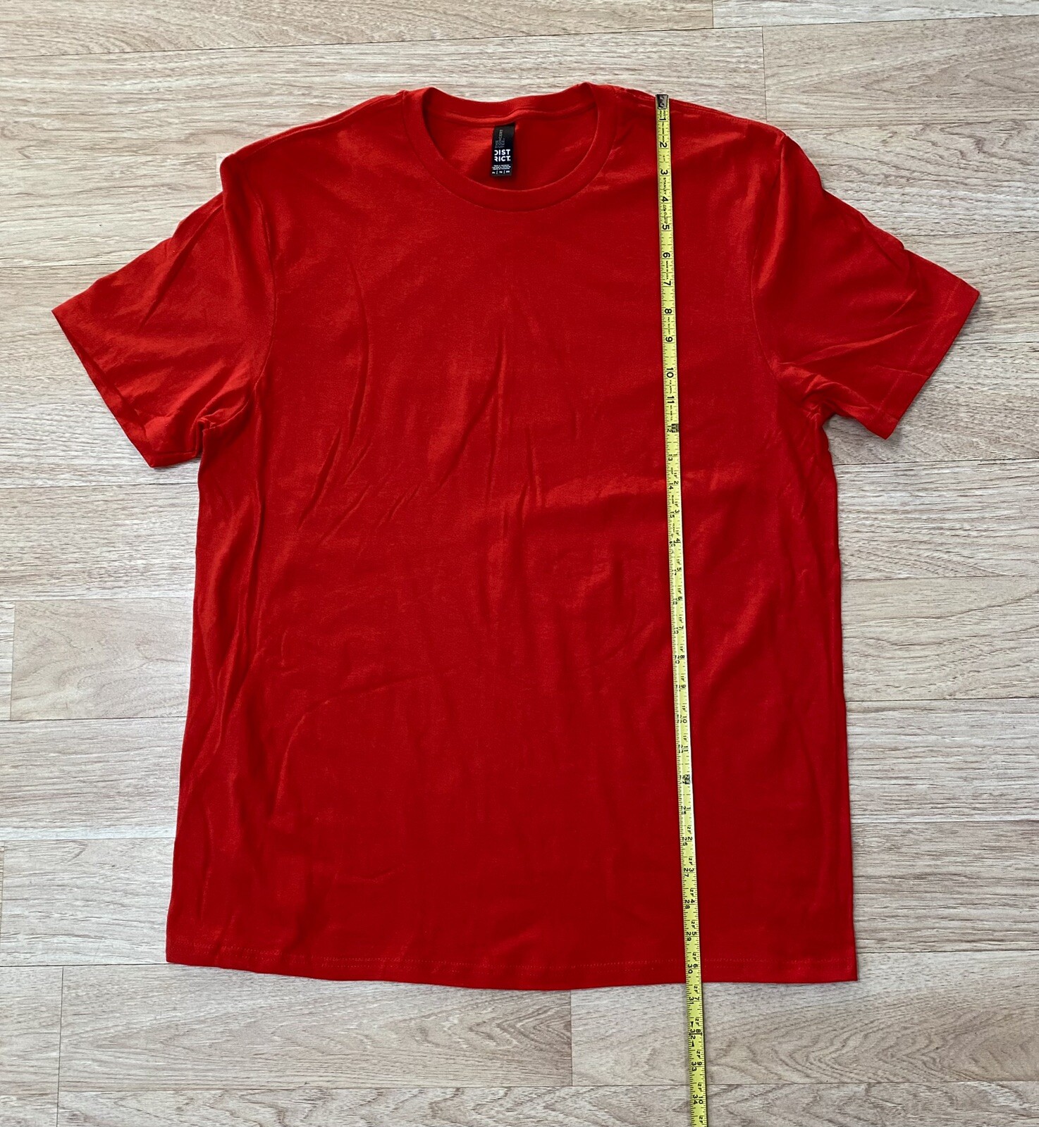 District The Concert Tee Blank Red Crew Neck Short Sleeve T-Shirt Men’s Size XL