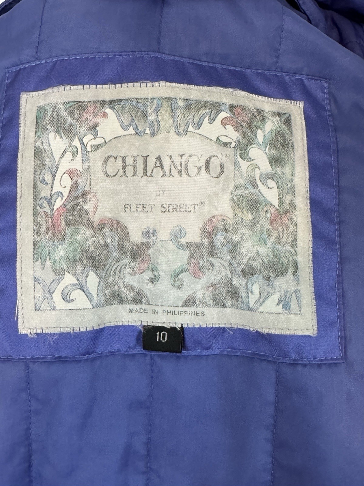 Vintage Chiago By Fleet Street Blue Trench Coat 10
