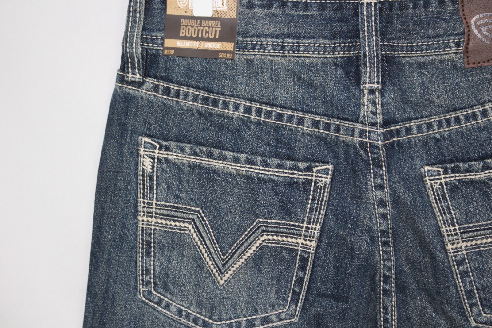 Rock & Roll Denim Men’s Double Barrel Relaxed Boot Cut Jeans Medium Vintage