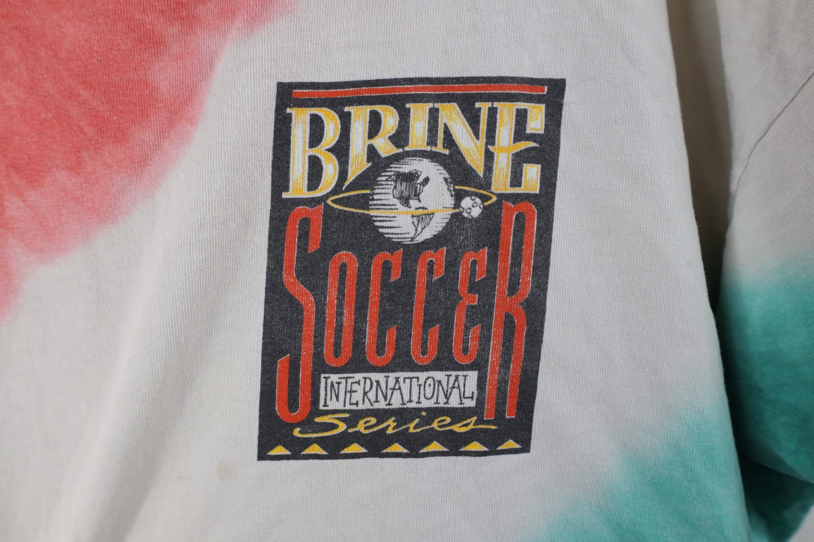 Vtg 90s Mens XL Distressed Spell Out 1994 World Cup Soccer Ireland T-Shirt USA