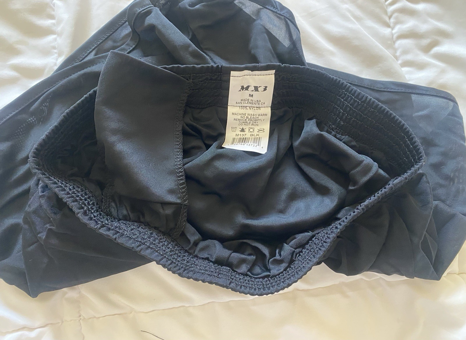 MX3 PT Shorts 137 Size M Black (Made In USA) Elastic Waist Drawstring Pockets