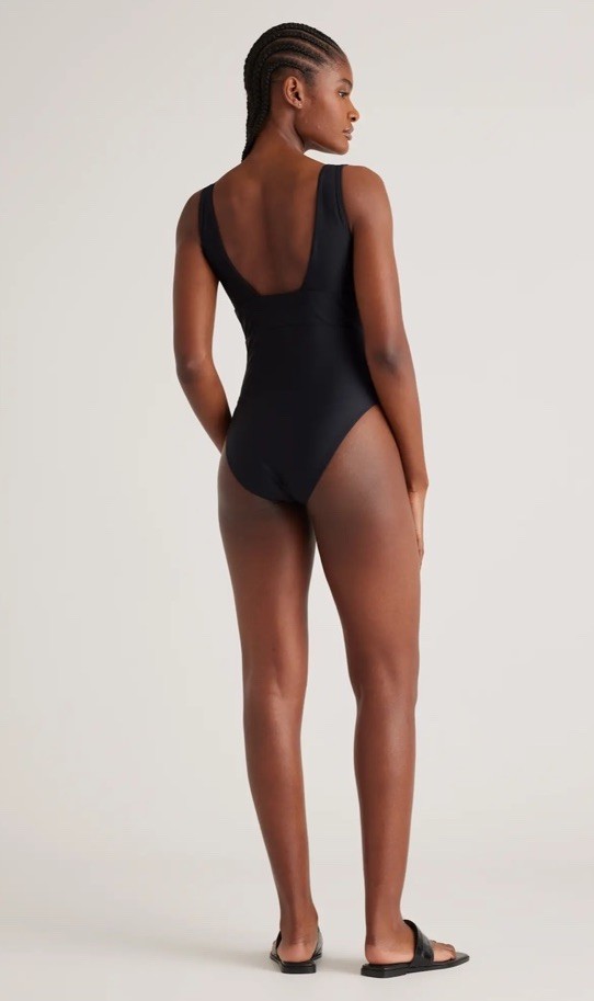 NWT Quince Italian Plunge One-Piece Swimsuit You Pick Size Color NWT and Liner