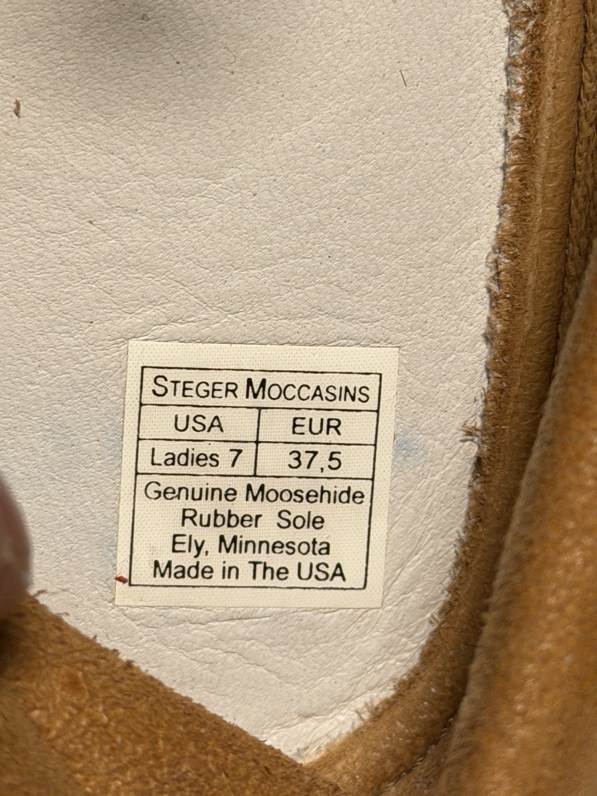 Stager Mukluks Steger Scout Moccasin Suede Leather Chestnut Women’s US 7