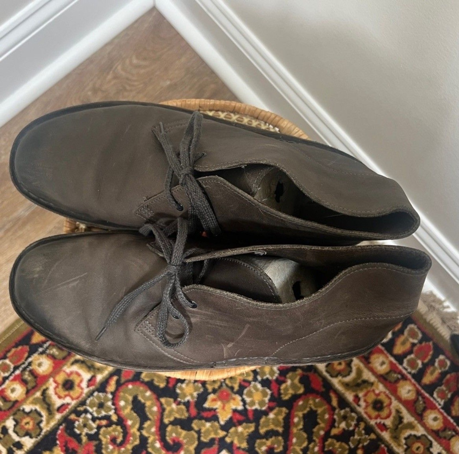 Clarks Collection Bushacre 2 Men’s Chukka Boot – Gray Beeswax, US Size 10.5 M