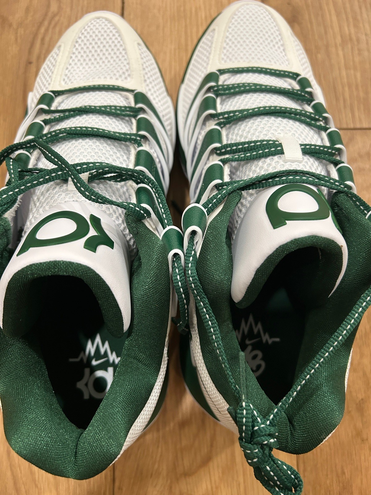 Nike KD18 TB P Basketball Shoes Promo Team White/Gorge Green Mens 13