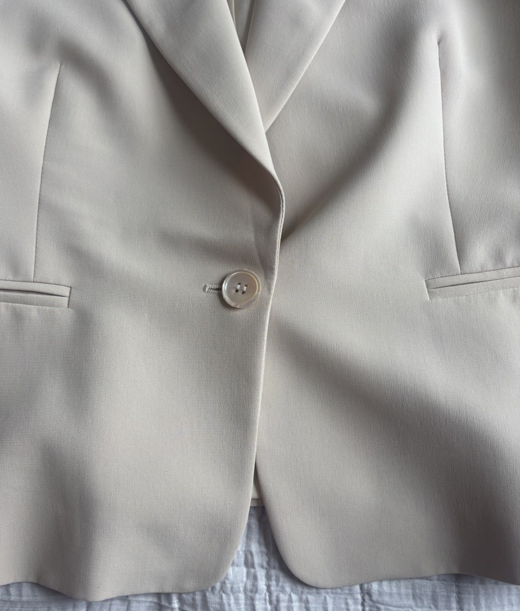 Max Mara One Button Jacket Crème Vintage