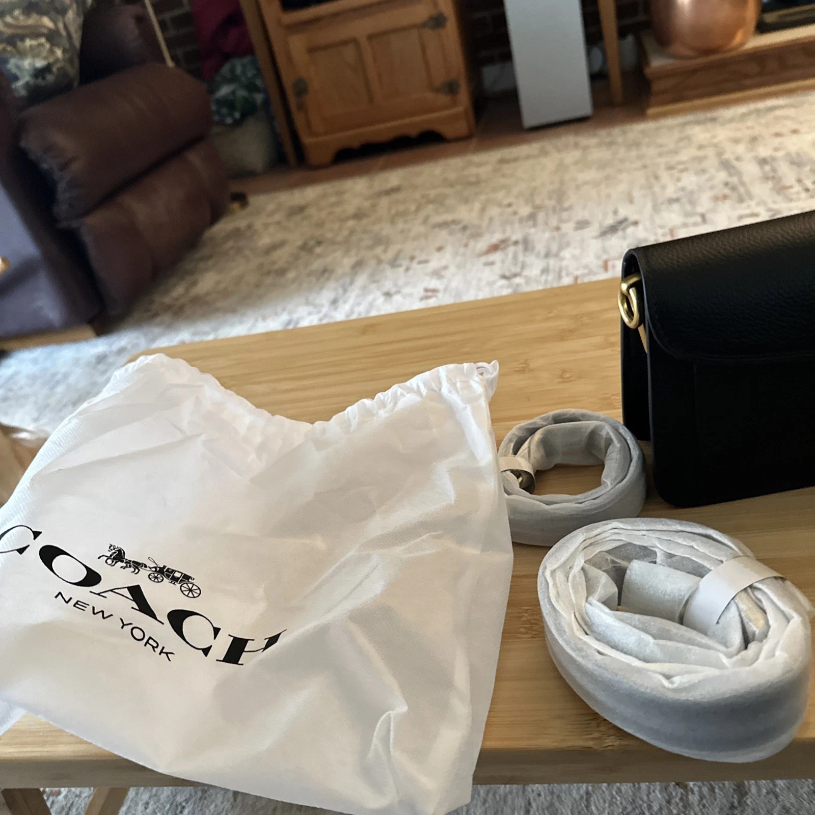 Coach 73995 Tabby 26 2Way Crossbody Shoulder Bag Black Leather Outlet New