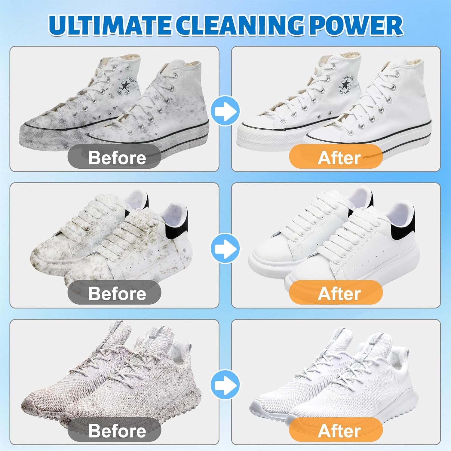 Sneaker Cleaner Foam 6.76 fl oz Shoe Cleaning Kit for White Shoes Stain Remover
