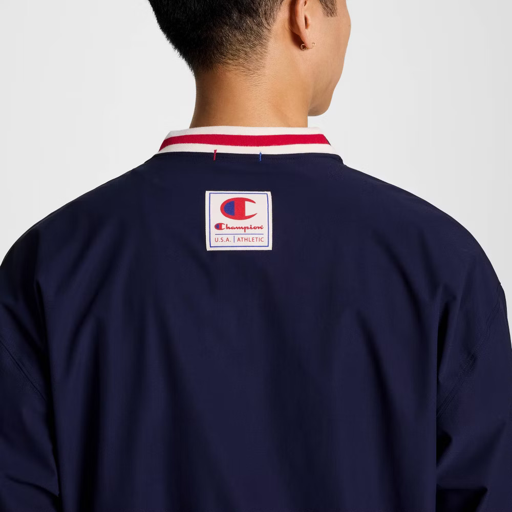 Champion Men V-Neck Pullover – Navy S
