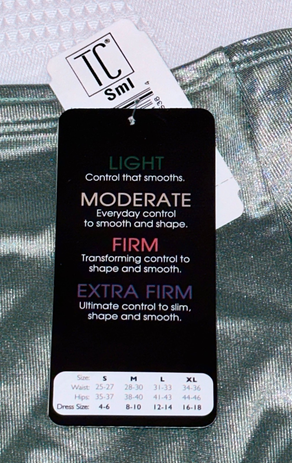 TC FINE INTIMATES Waistline Moss Green Medium Control Brief Womens S 5 M 6 XL 8