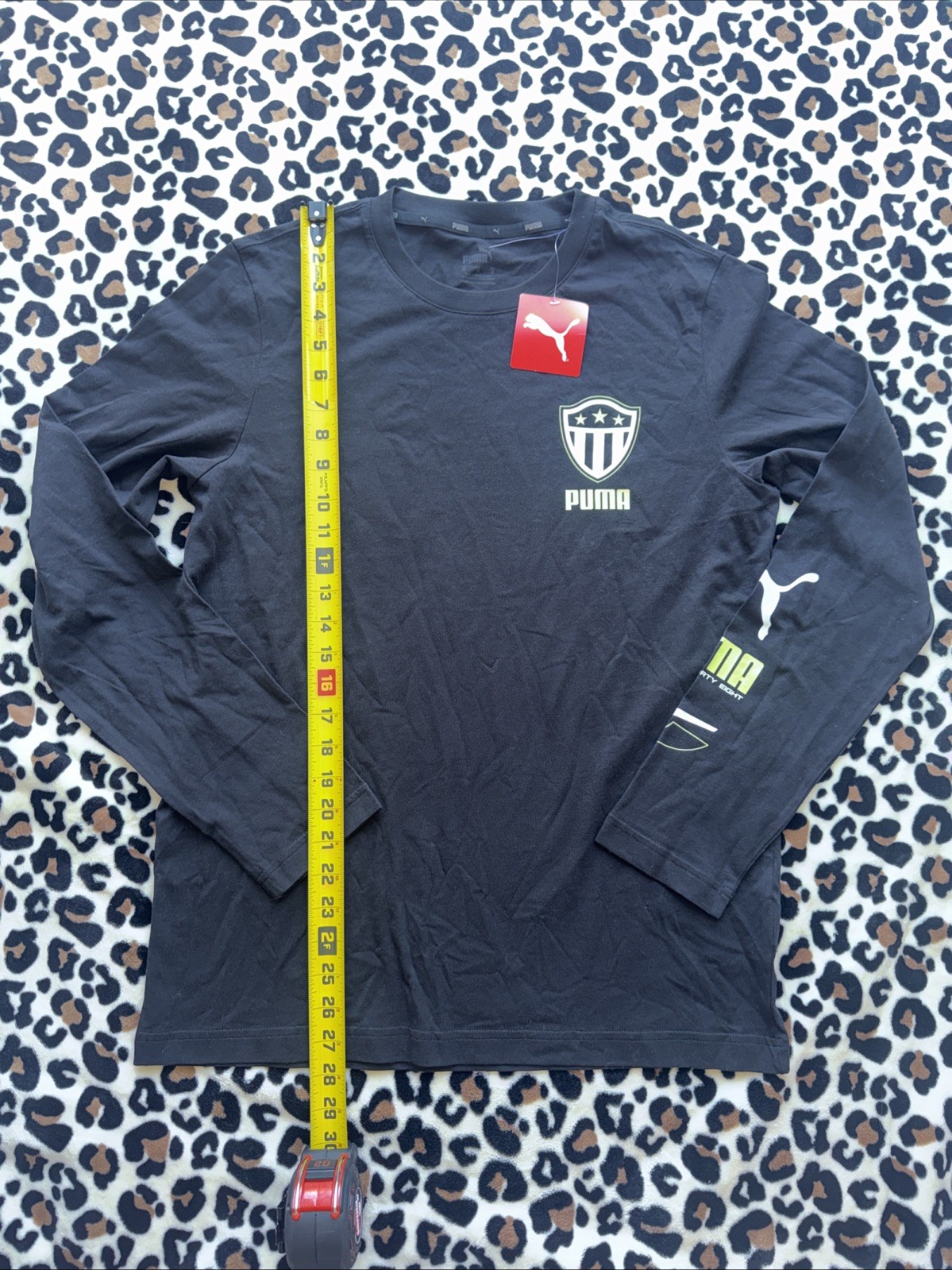 Puma Men’s Midfield Black Long Sleeve T-Shirt Size M NWT