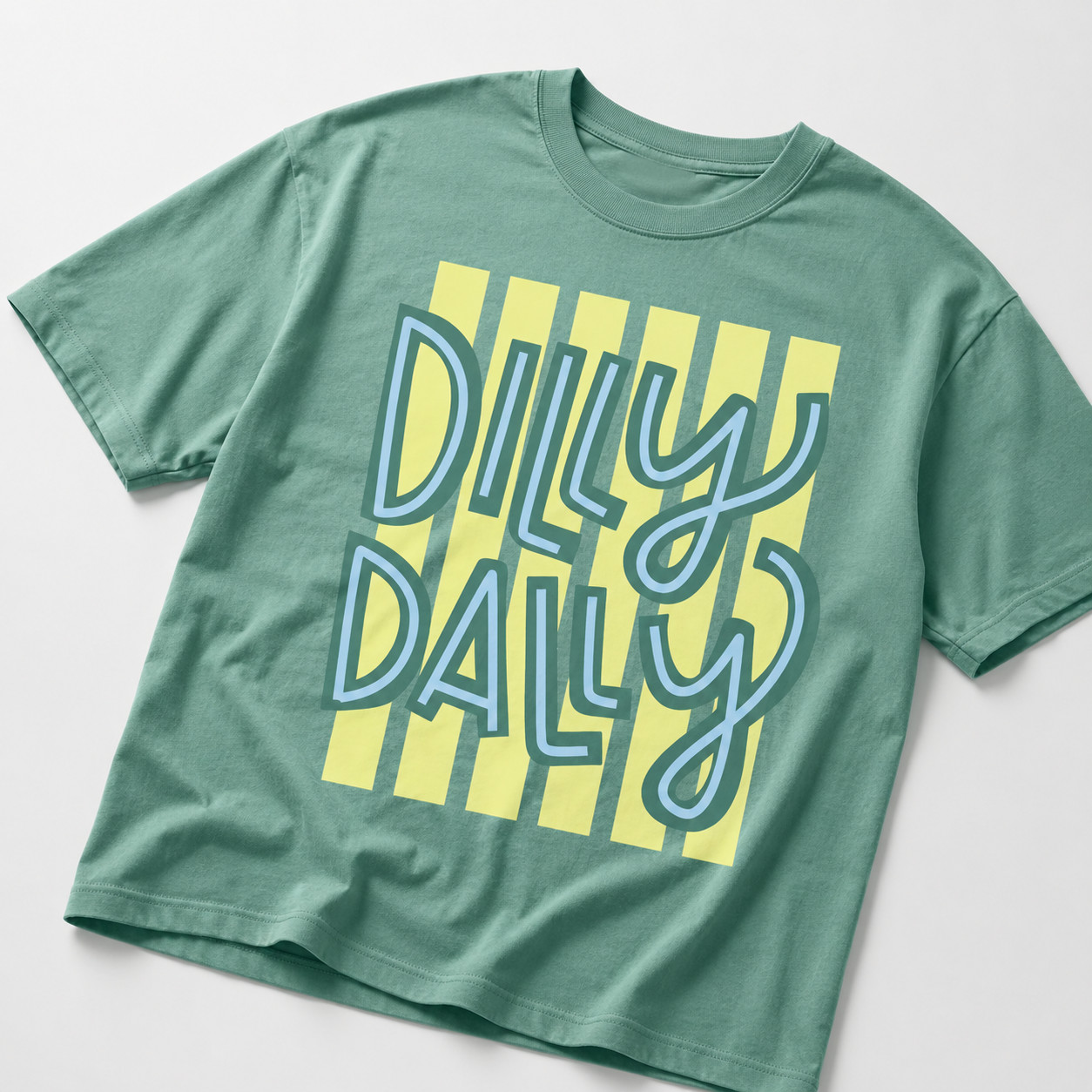 Dilly Dally T-Shirt Retro Groovy Funny Saying Summer Graphic Tee for Women