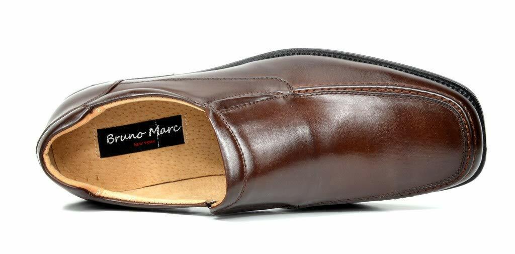 Bruno Marc Men’s Leather Lined Square Toe Formal Dress Loafers Slip On Shoes US