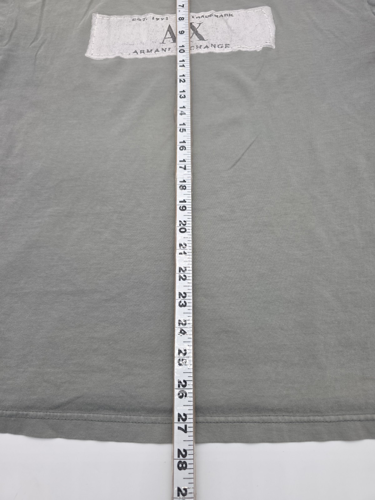 Armani Exchange T-Shirt Men Large Gray Graphic Tee.#47142