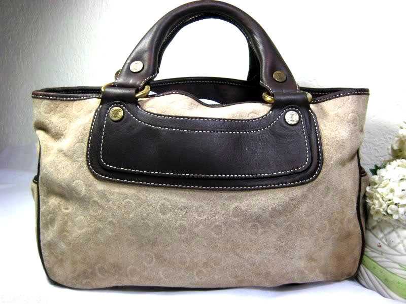 CELINE Boogie Suede Tote Hand Bag Italy