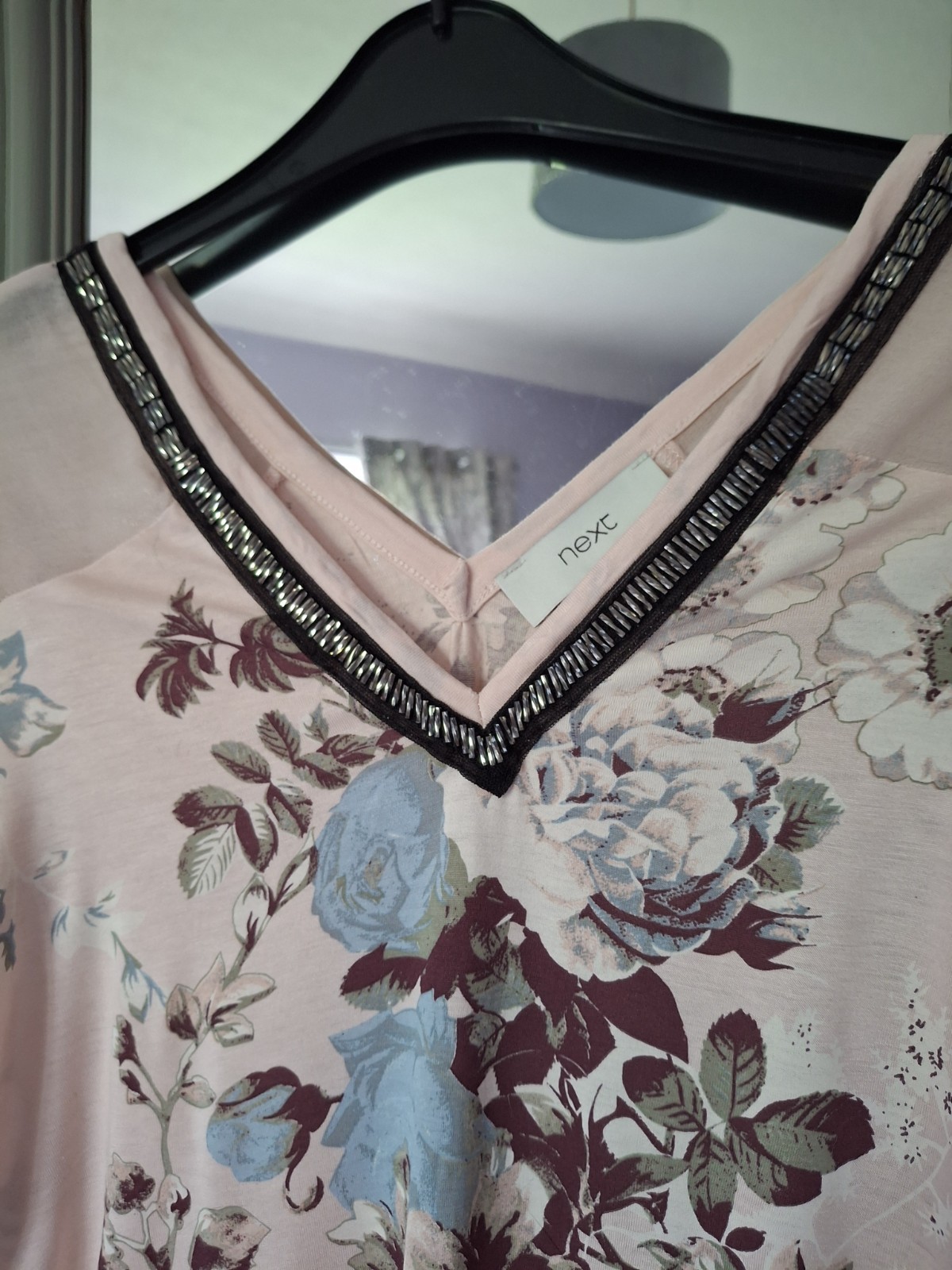 Next Pink Floral Top Size 6