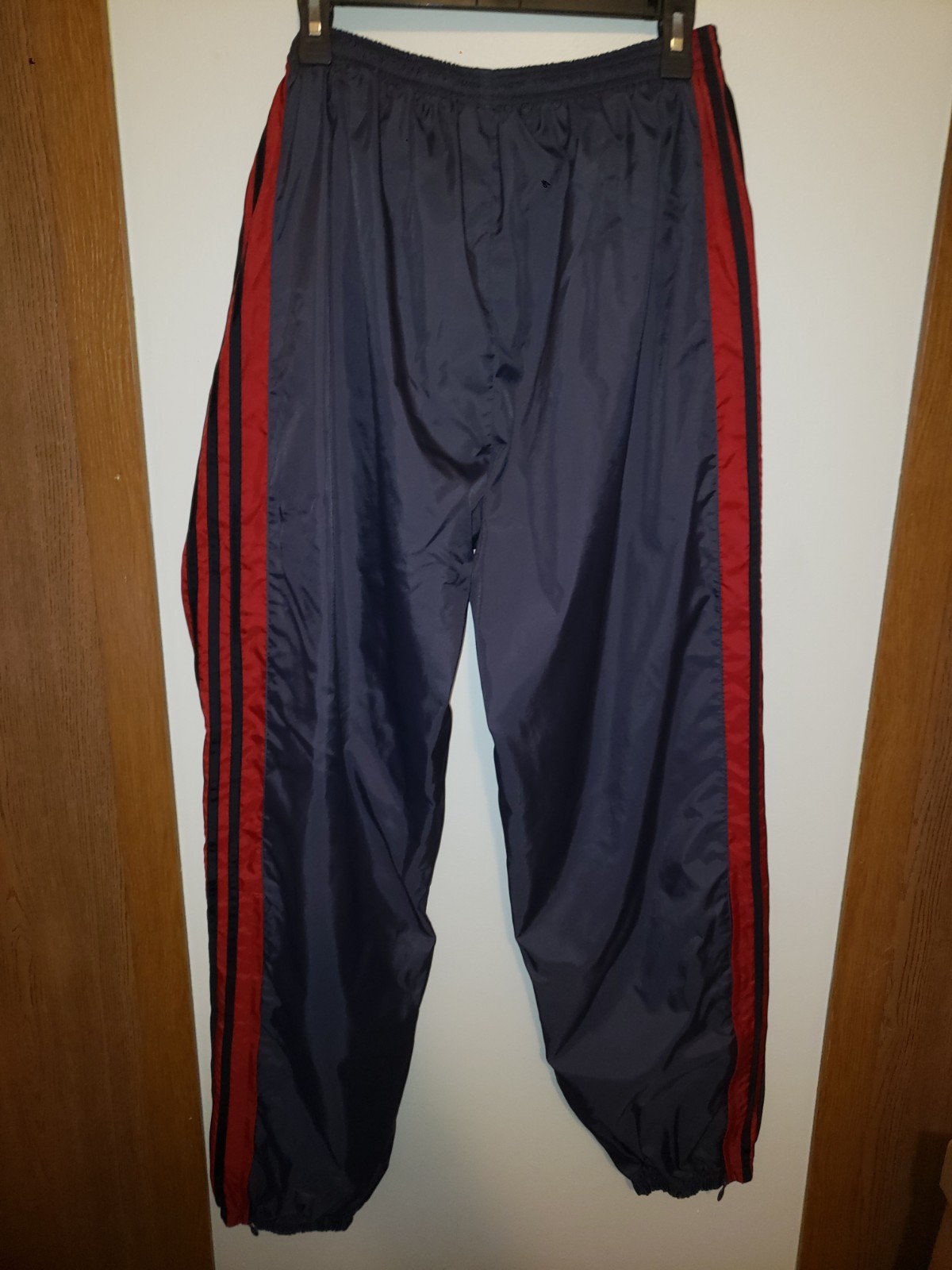 Adidas nylon vintage windbreaker track pant adult XL dark grey inner lining