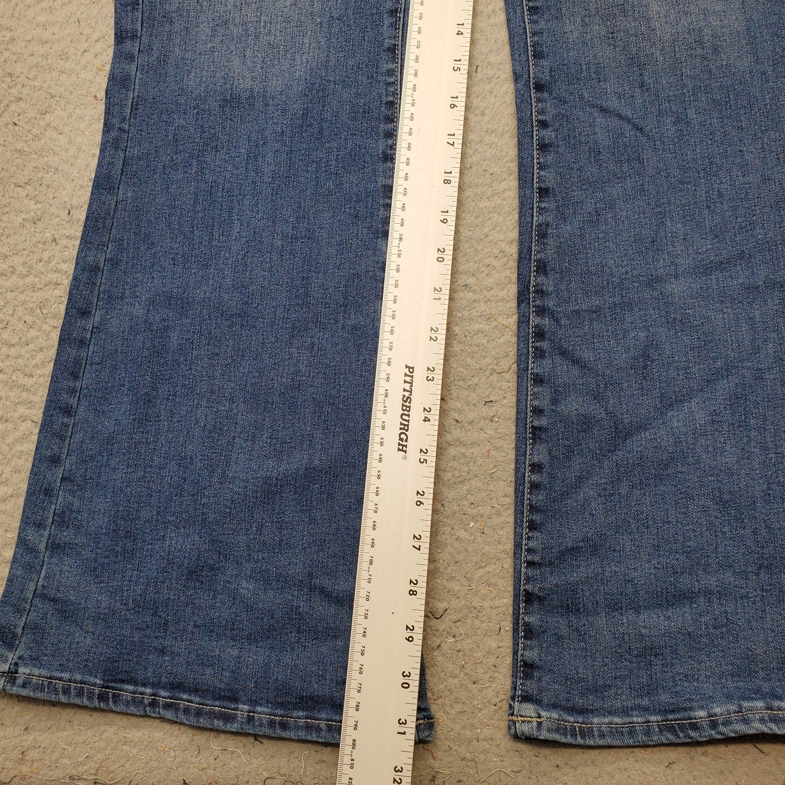 Lucky Brand Flare Stevie Jeans Womens 14/32 Blue Denim 2 Way Stretch High Rise