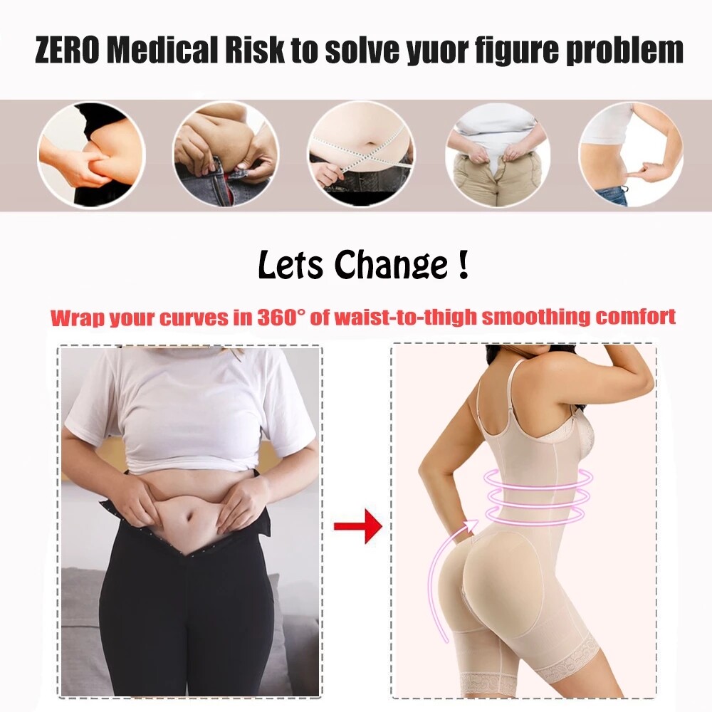 Fajas Colombianas Body Shaper Reductoras Levanta Cola Post Surgery Slim Corset