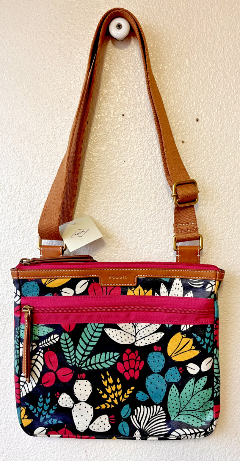 Fossil Eliza Crossbody Cark Floral SHB1923992 NWT