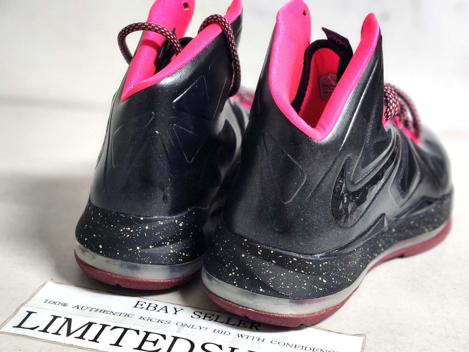 Nike Lebron X 10 ID Diamond Collection Black Pink 578346-992 US 11 Size