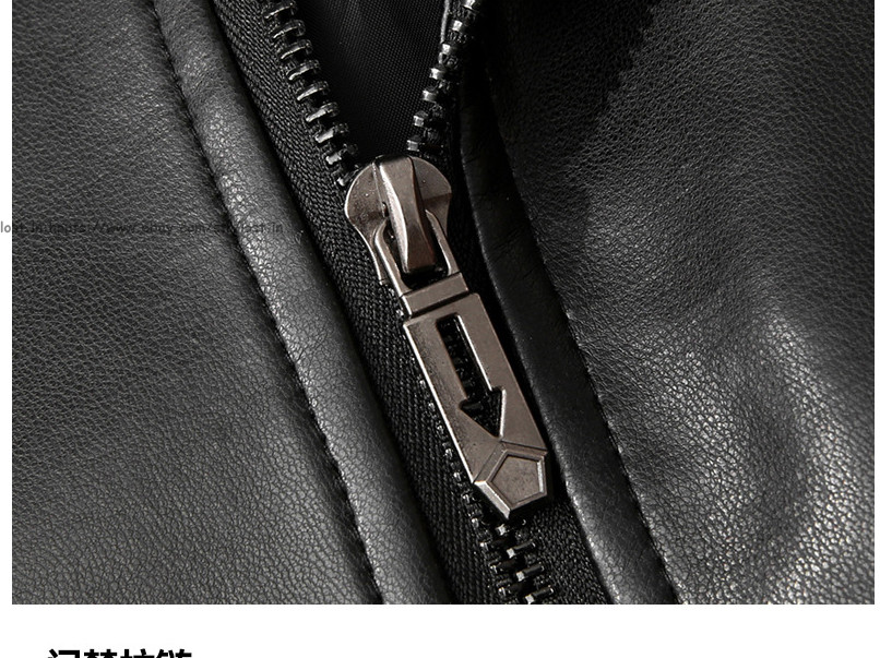 Men Faux Leather Outerwear Motorcycle Jacket Casual Stand Collar PU Biker Coats