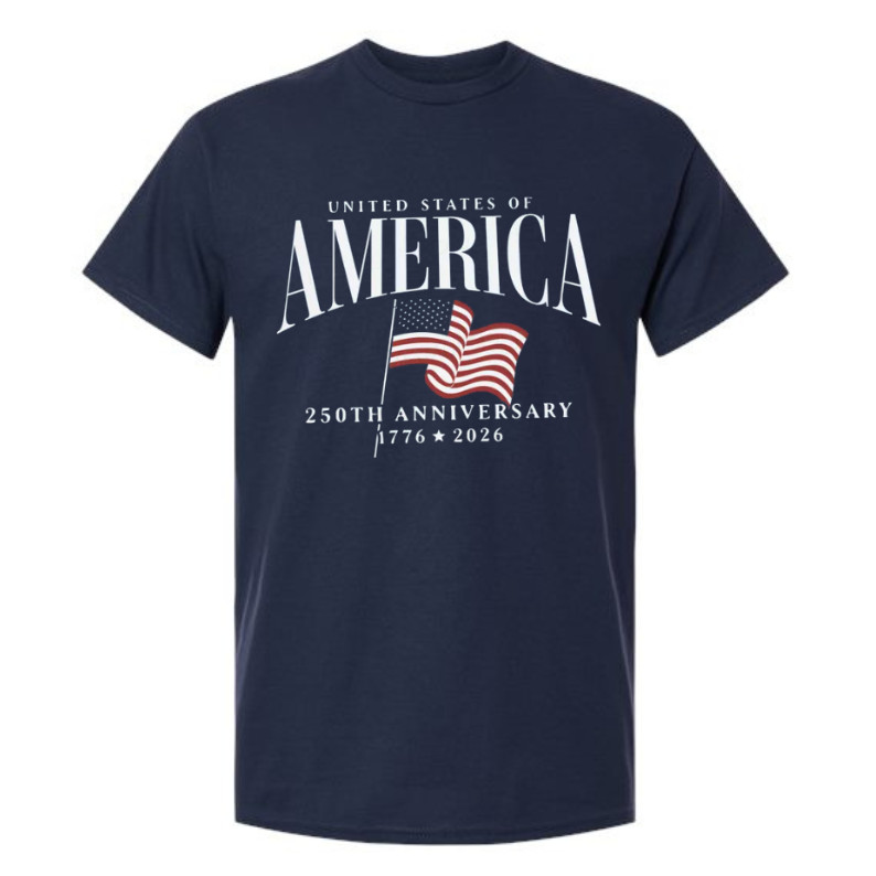 USA 250th Anniversary Shirt, Patriotic American Flag Graphic Tee