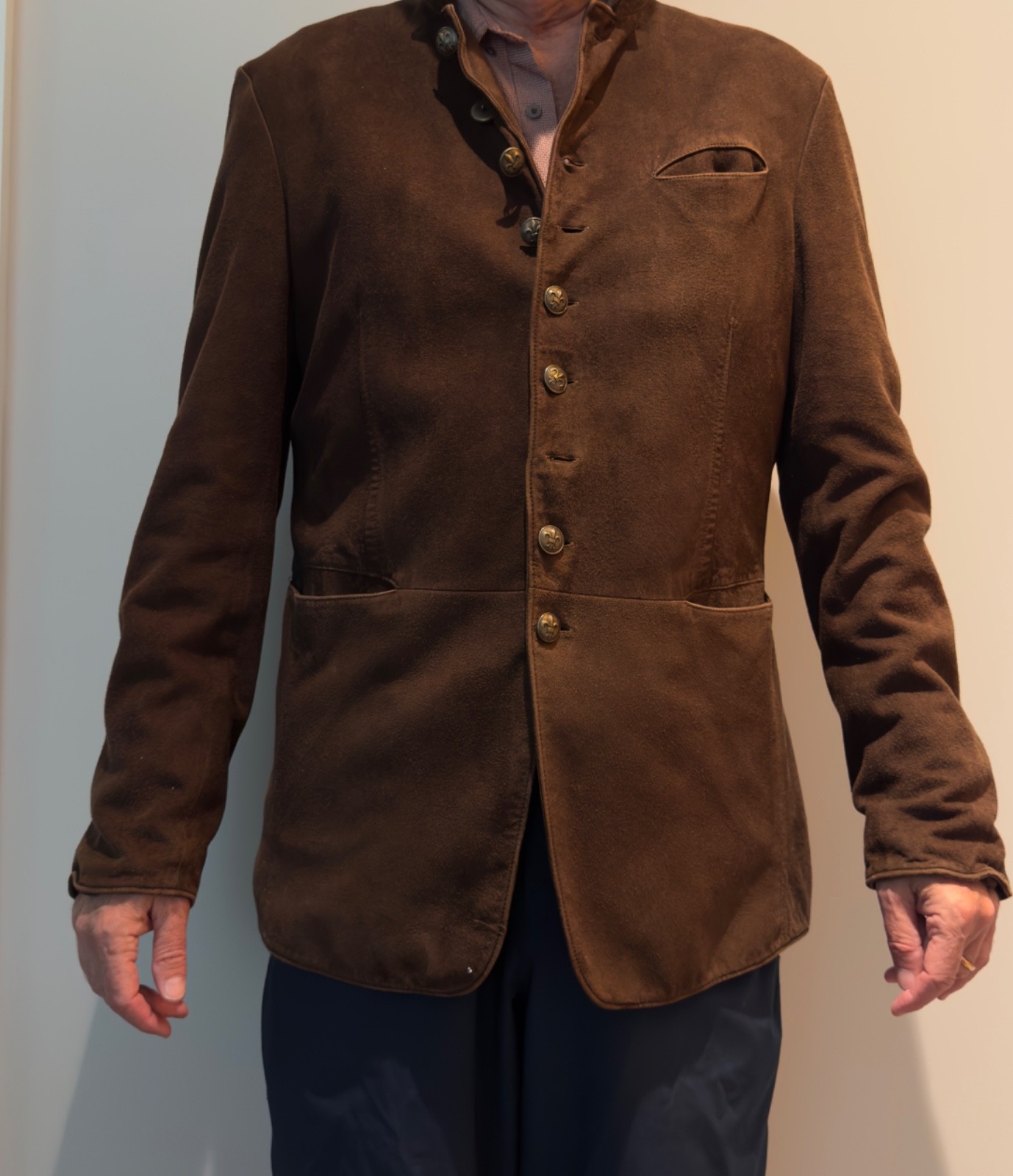 john varvatos suede leather jacket 54eu/44us