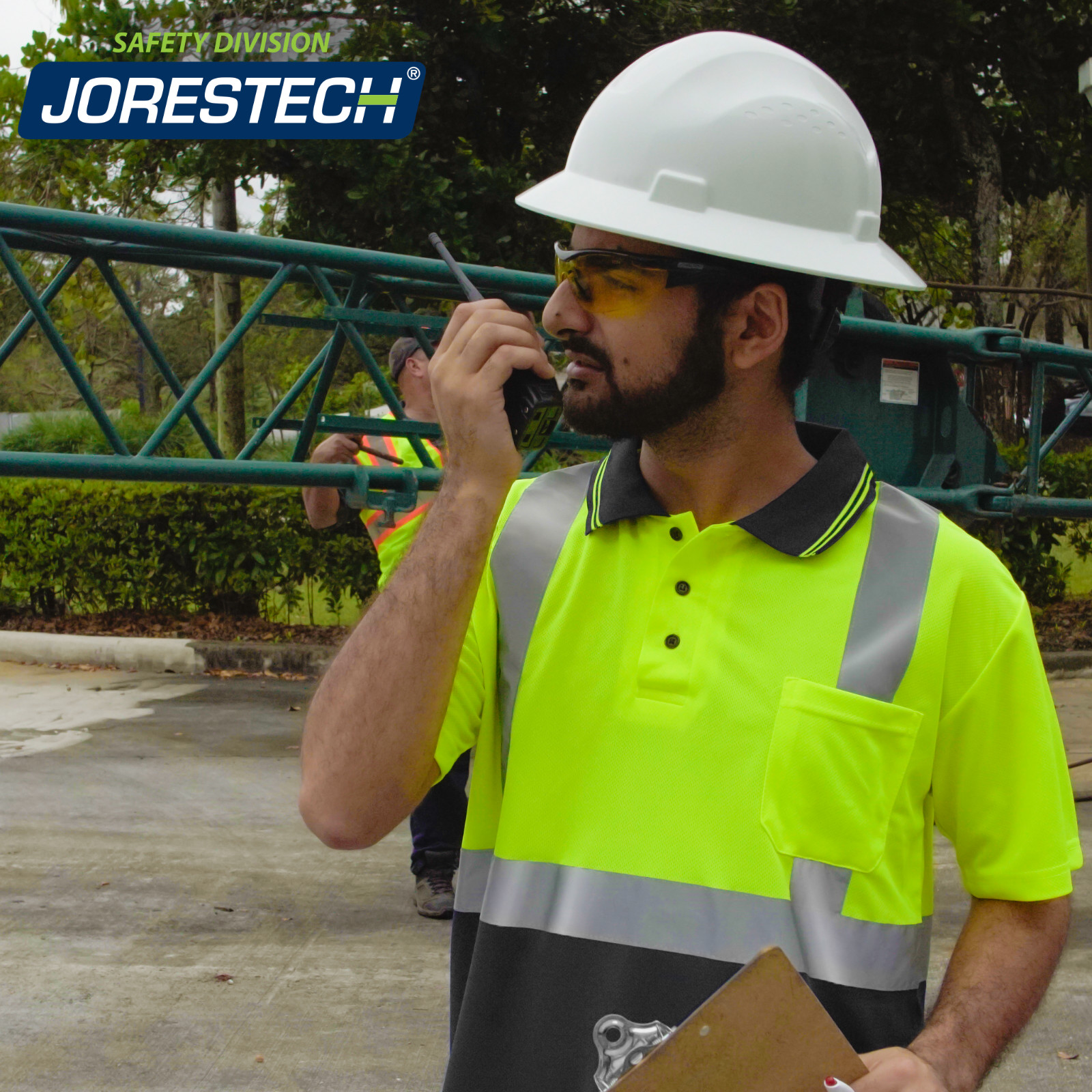 5 Pack NEW JORESTECH ANSI/ISEA Class 2 Safety Reflective Quick-Dry Polo Shirts