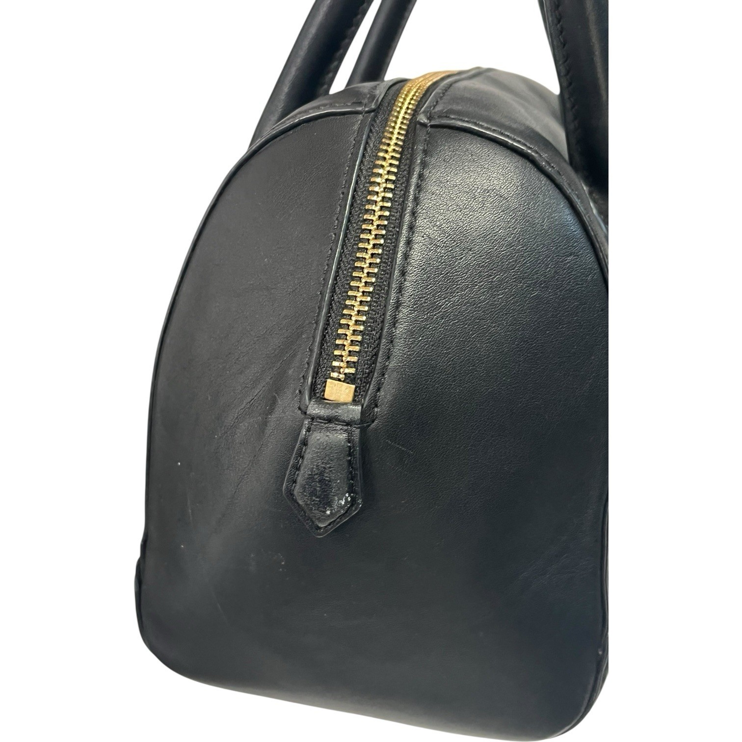 Tory Burch Robinson Satchel Womens Medium Black Leather Top Handle Designer