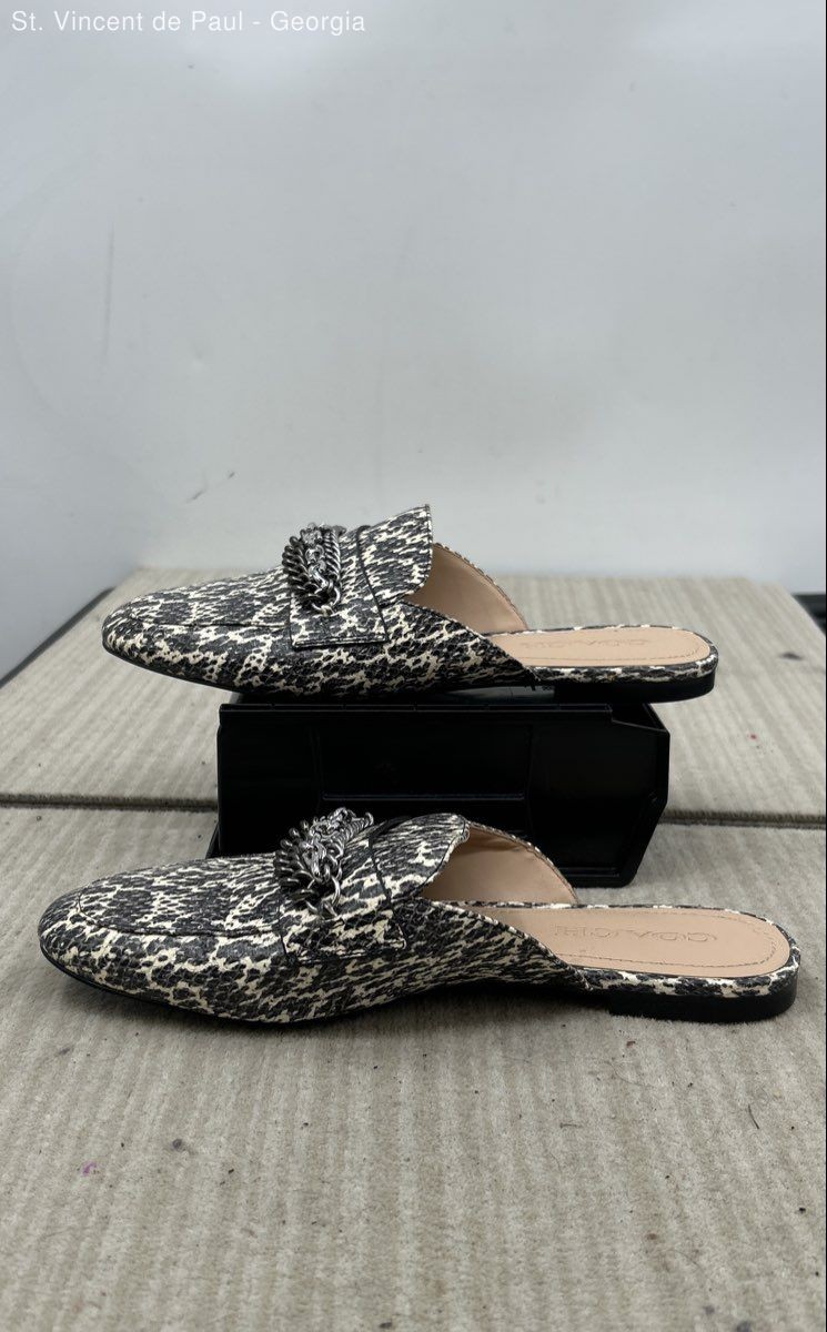 Coach Faye Loafers Black Flecked Mule Flat Women’s Size 8