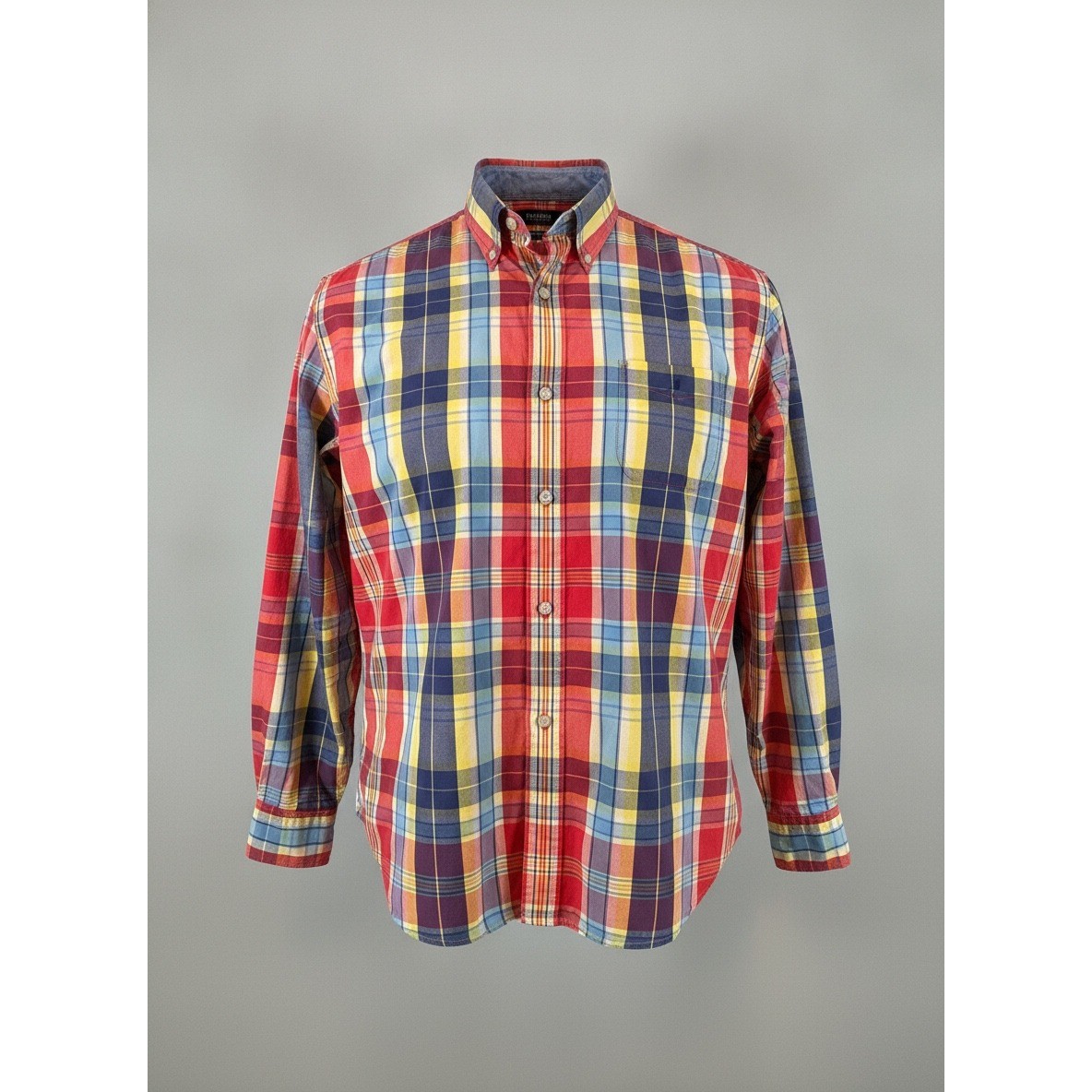 Nautica Mens XXL Multi Color Plaid Button Down Shirt A Bit Trimmer Cotton 1307