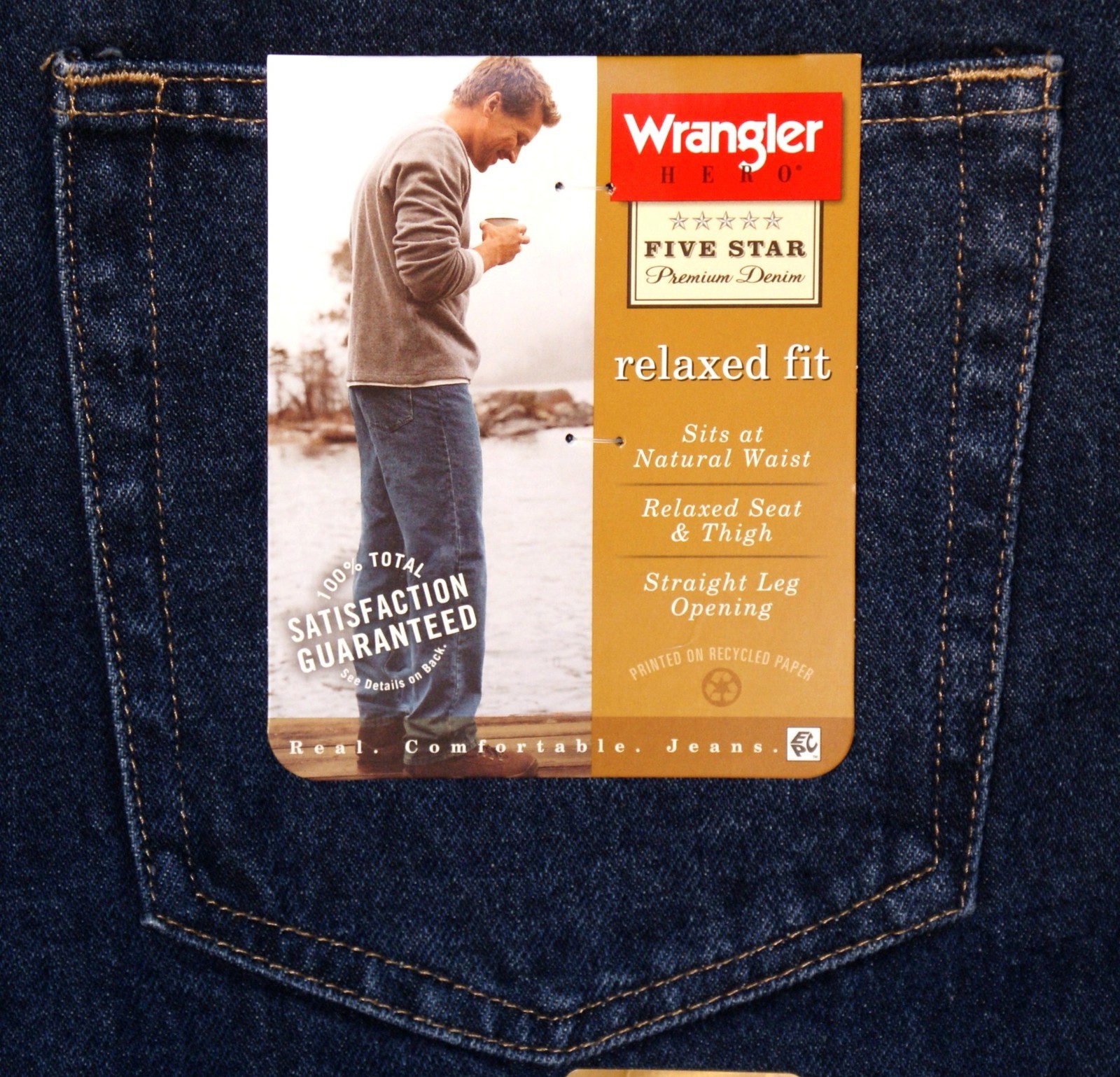 New Wrangler Relaxed Fit Jeans Men’s Big and Tall Sizes Four Colors Available