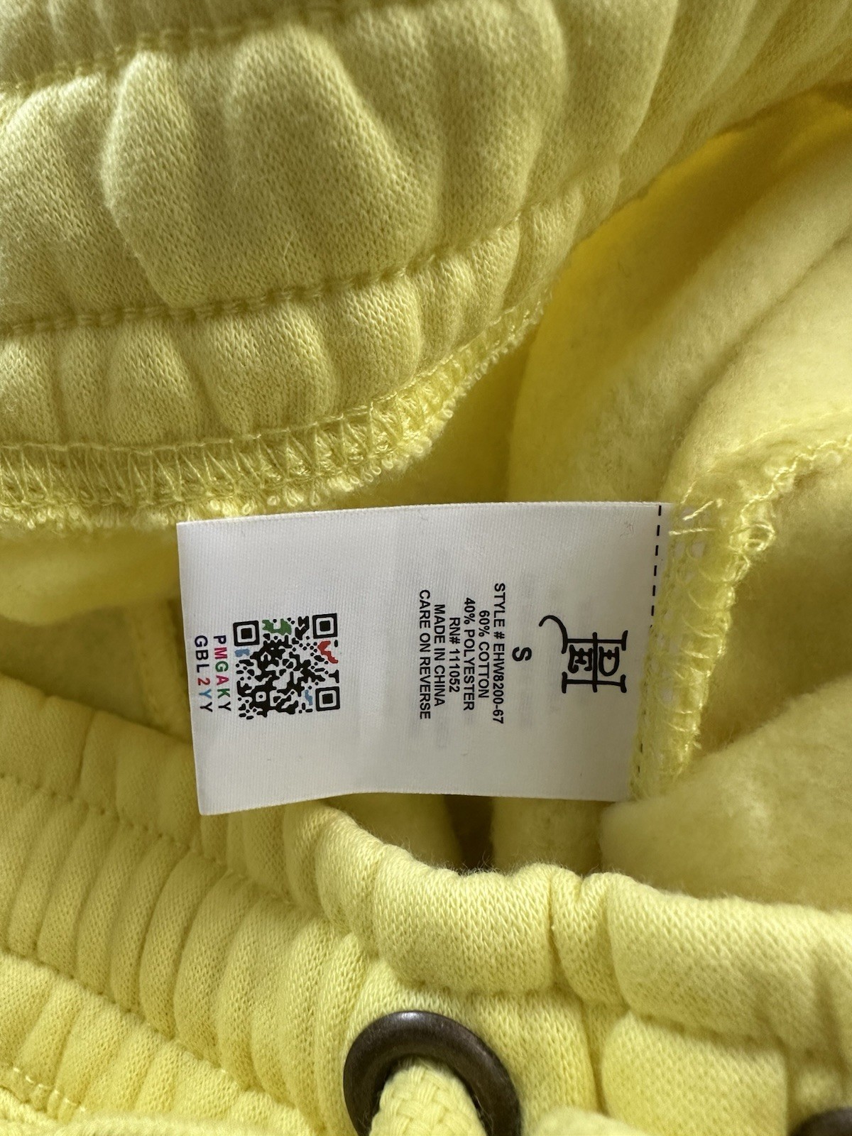 Ed Hardy Women’s Lemon Yellow Graphic Wide Leg Sweatpants Size Small NWT
