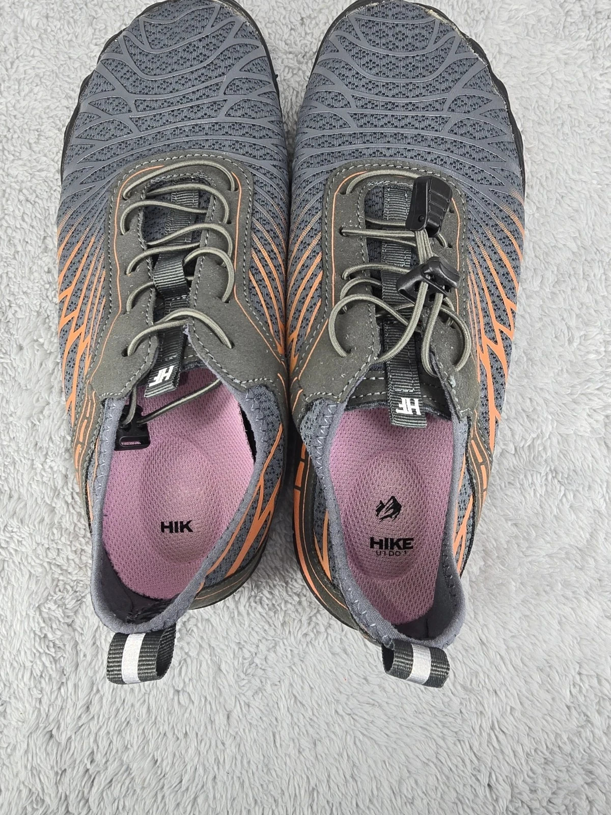 Hike Footwear HF Lorax Pro Sz 9 Gray Orange Non Slip Barefoot Shoe