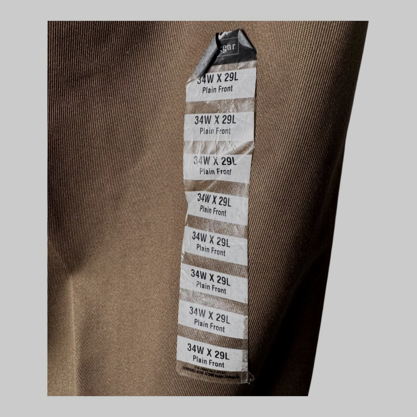 Haggar Maddox Trouser, Mocha, Size 34×29, Straight Fit, Invisible Flex Waistband