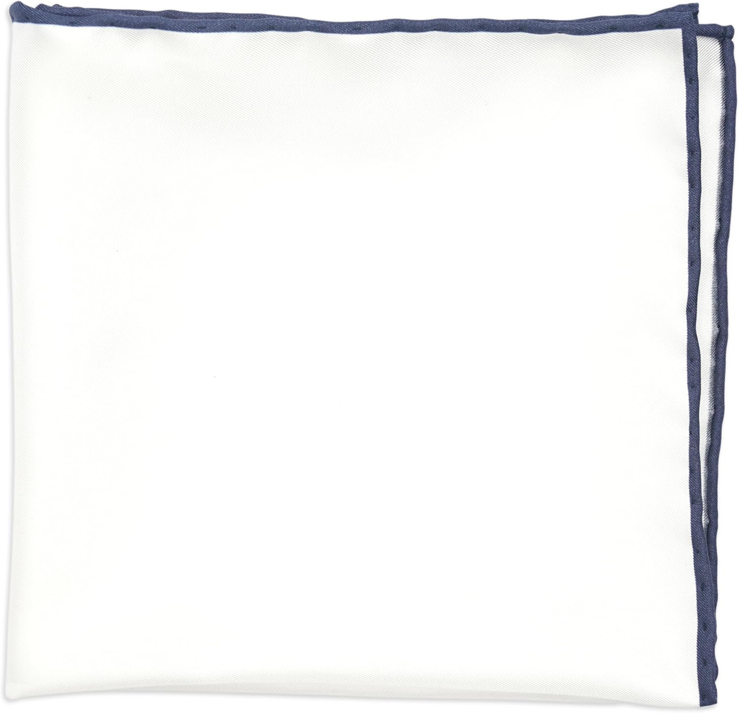 BELLUNO 100% Silk Pocket Square for Men, Silk Ivory White with Hand-Rolled Color
