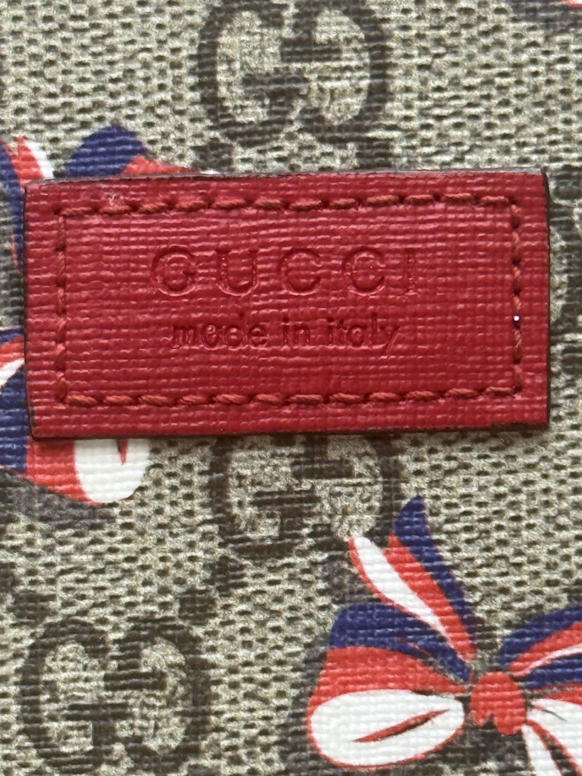 Authentic GUCCI Kids GG Supreme Bow Print Canvas B