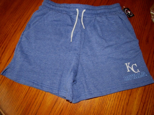KC Royals Shorts Women’s Size Medium Campus Lifestyle Blue MLB Logo Genuine, NWT