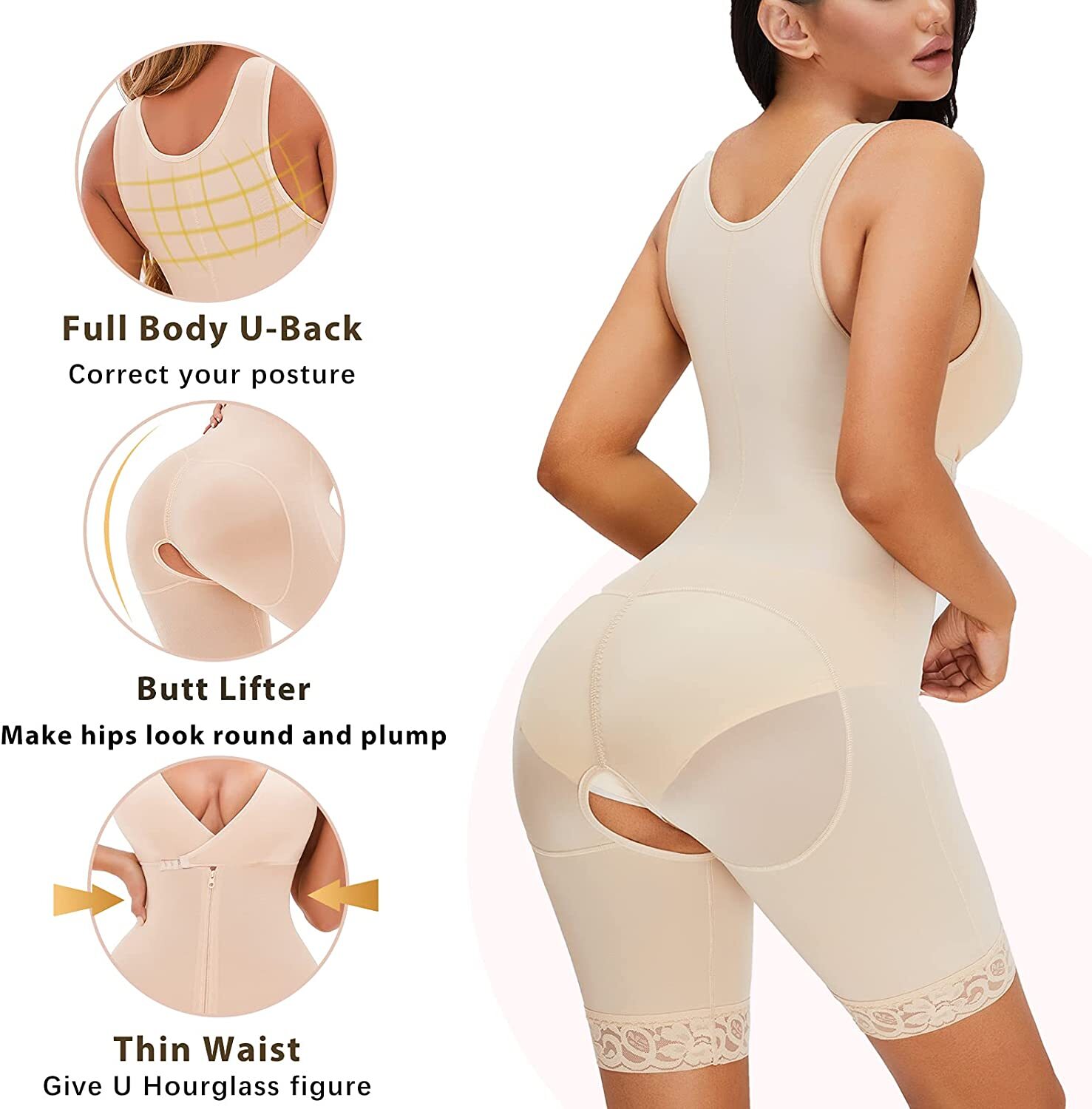 Women Tummy Control Fajas Colombianas Post Surgery Compression Garment Bodysuit