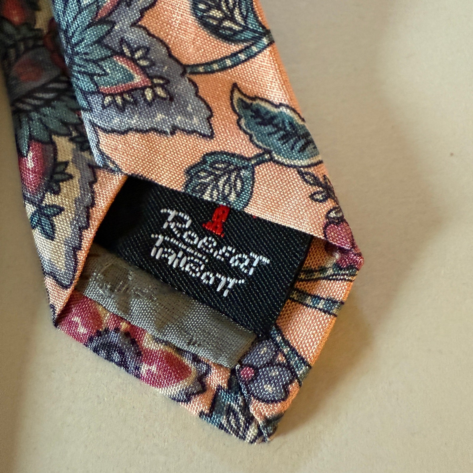 80s Vintage ROBERT TALBOTT for Newcastle Ltd. | Pink Floral Silk Tie 3.25 inches
