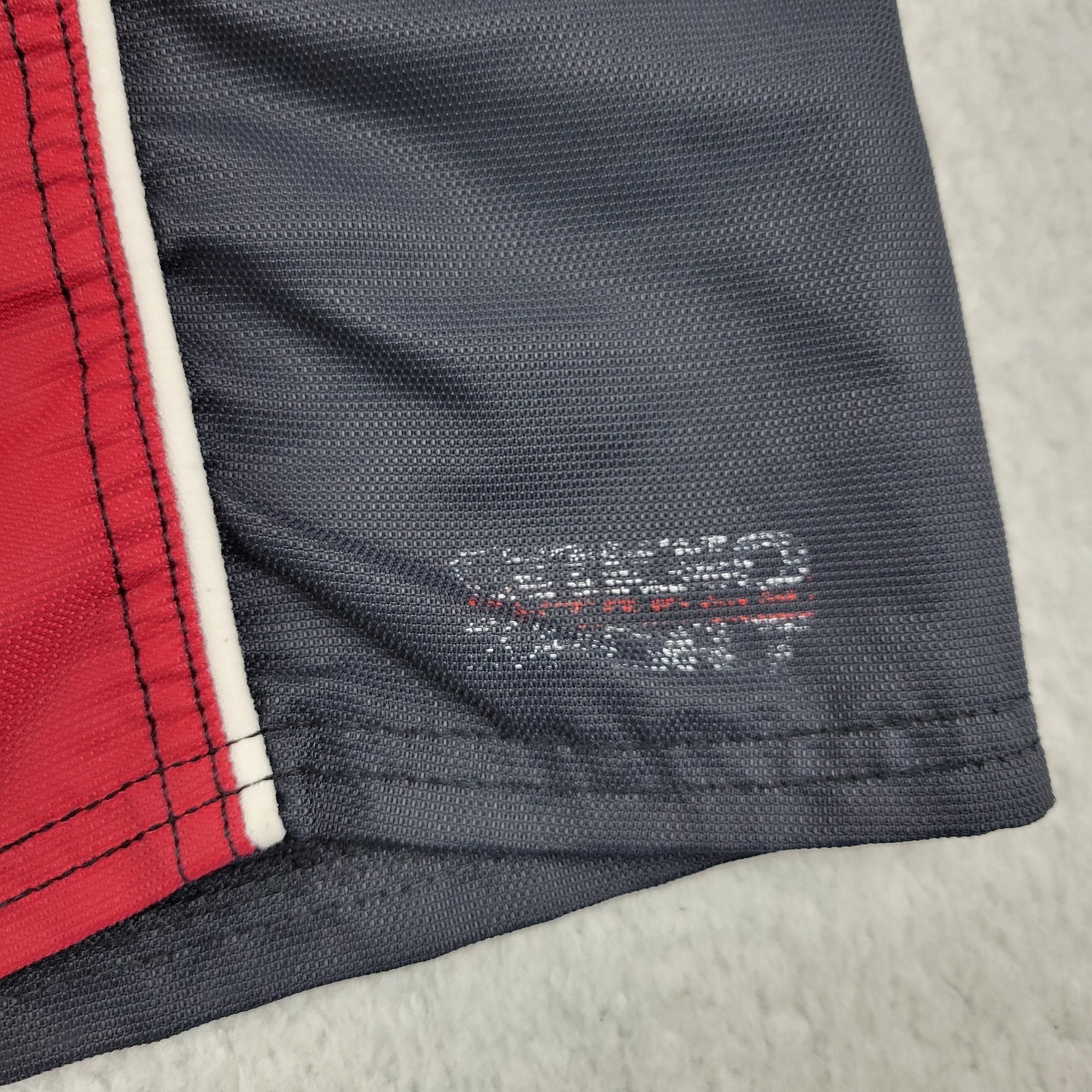 Grigio Sport Swim Shorts Mens Large Red Black Board Trunks Made in Italy Mesh