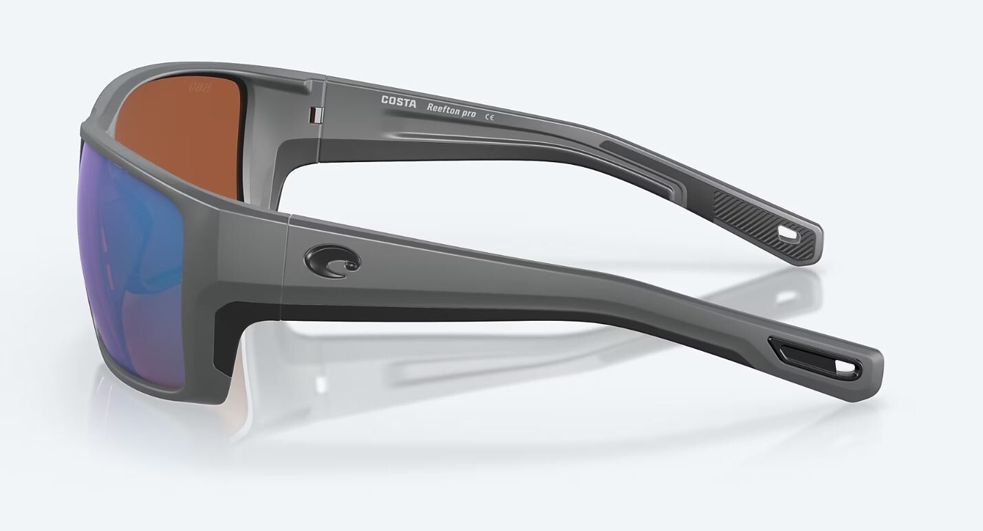 Costa Del Mar Reefton Pro Matte Gray / Green Mirror Polarized Glass 580G – NEW