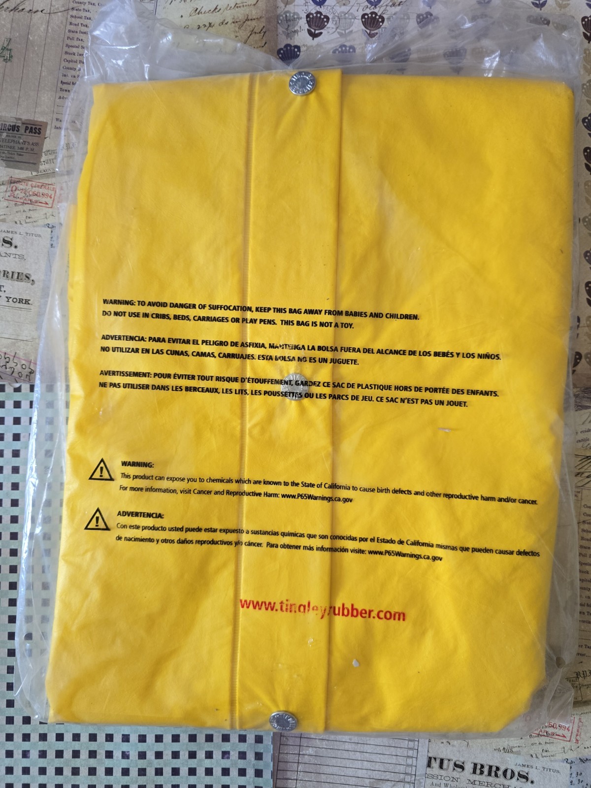 TINGLEY Yellow Work Rain Jacket 3XL New