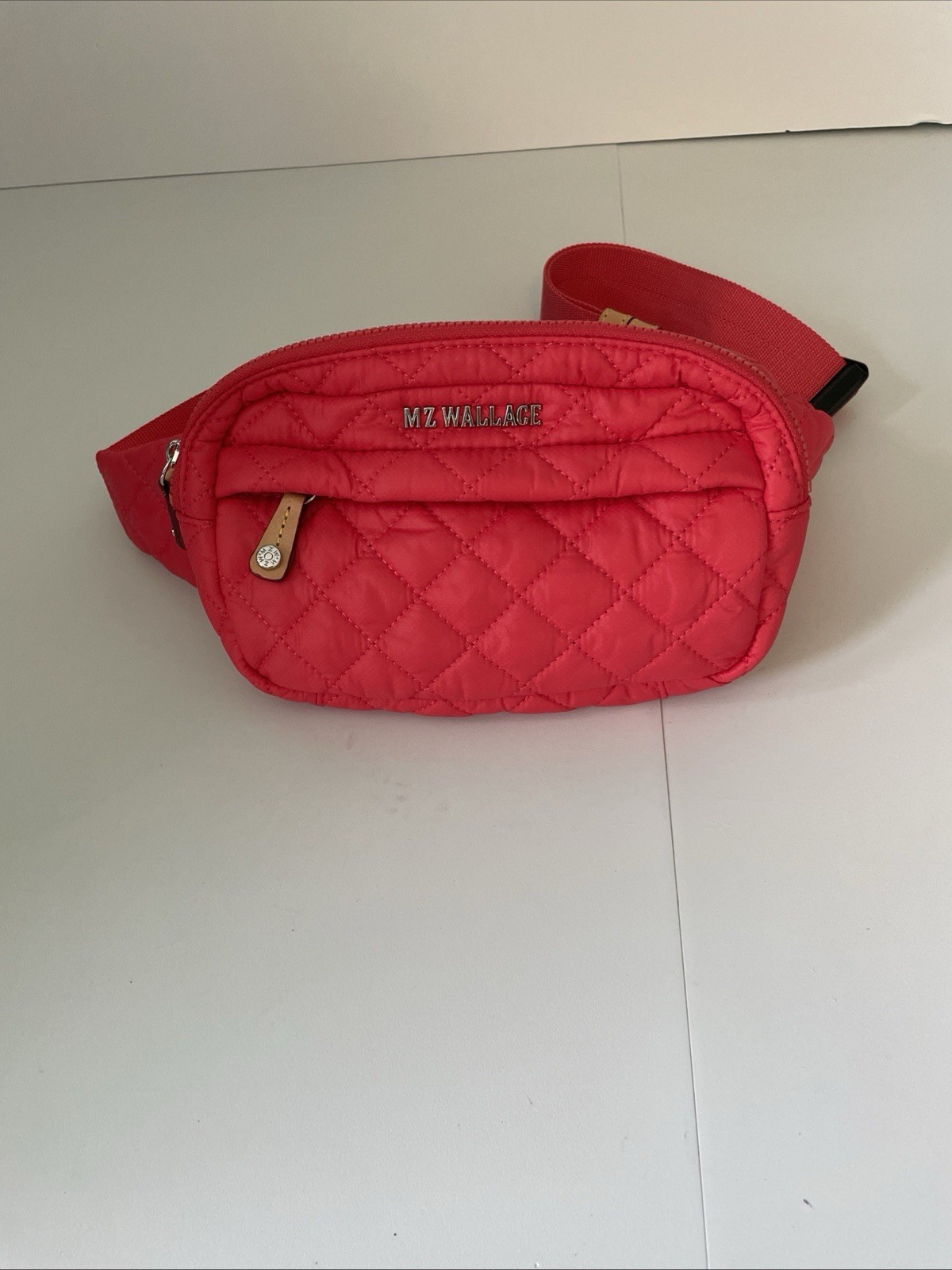 MZ Wallace Metro Belt Bag Watermelon Red Pink Sling Purse Summer Travel EUC
